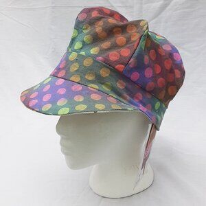 WHIMSICLE Reversible Polka Dot / Floral Fabric Engineer Style Hat Cap